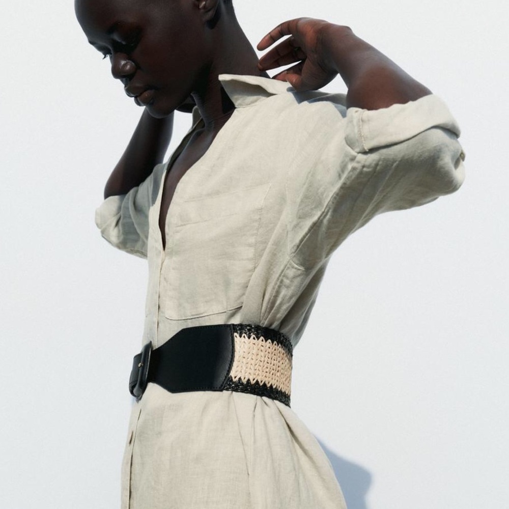 Zara black and cream Belt (Women)